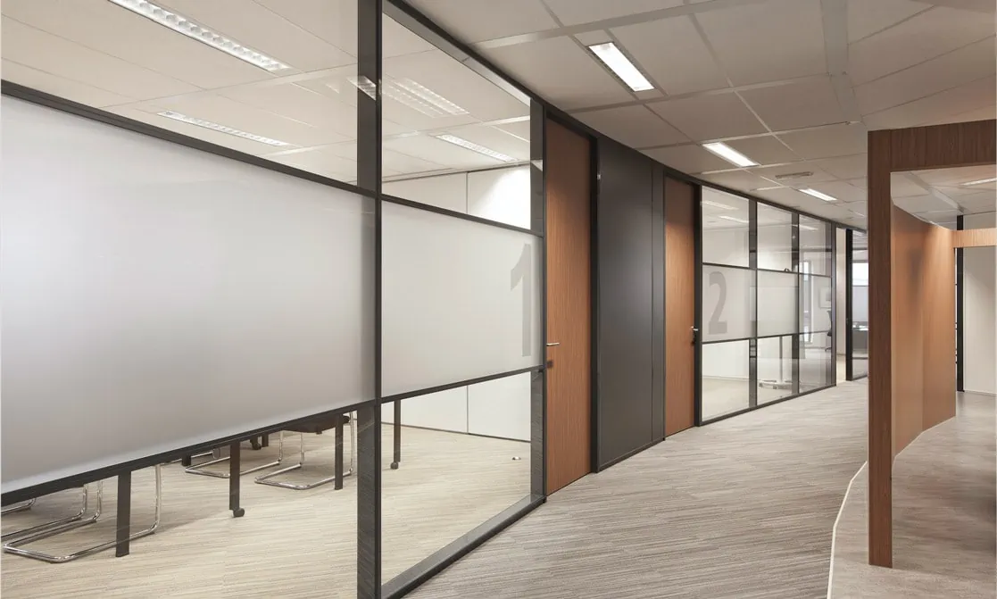 Glazen systeemwand Monobloc