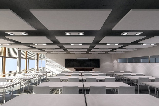 Akoestische plafond eilanden 2