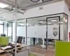 Glazen systeemwand kantoor