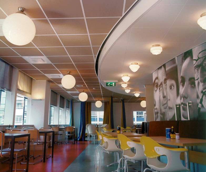 Systeemplafond combinatie