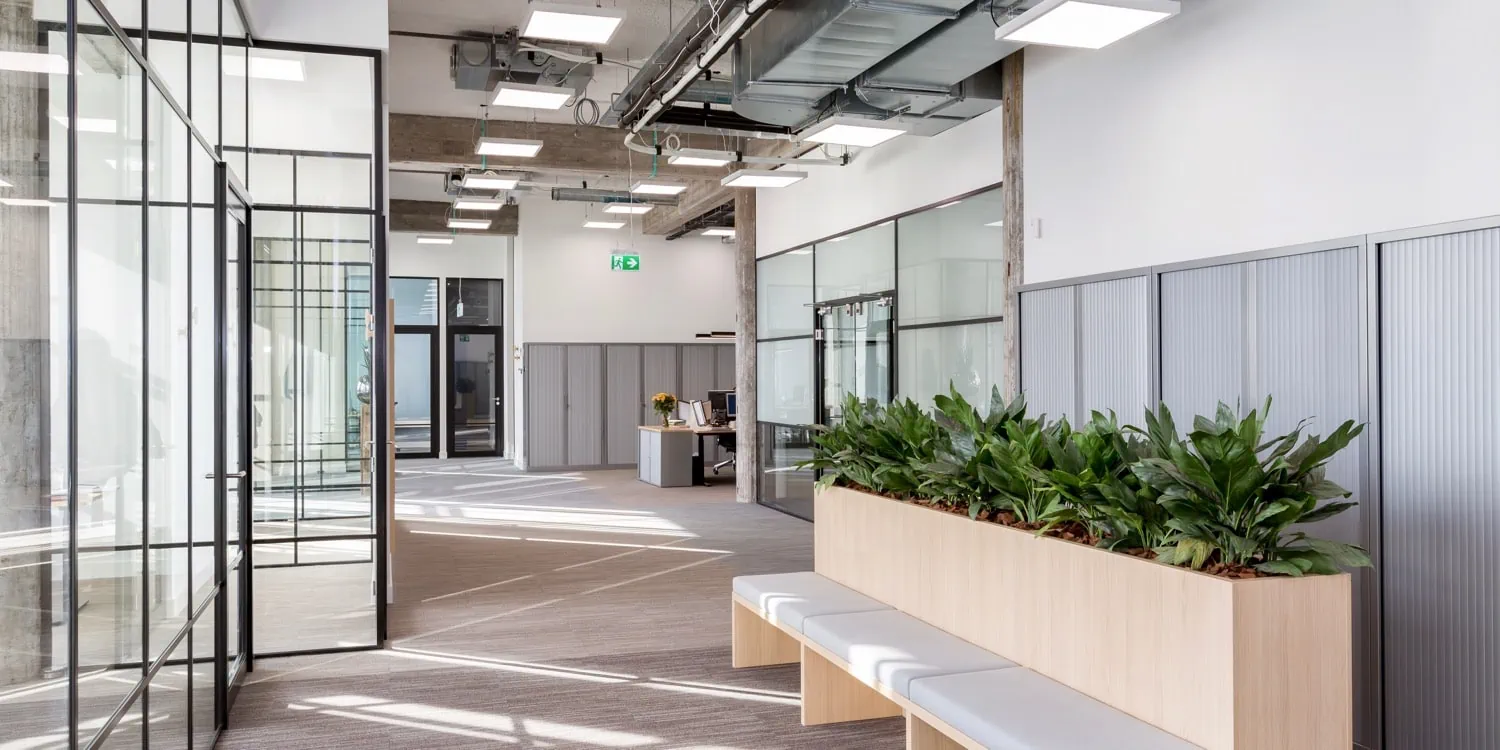 Glaswanden met retro look